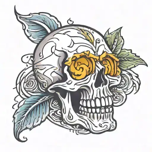 I'm fine with skull tattoo design idea