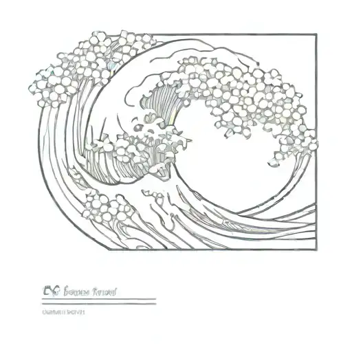 FIBONACCI SEQUENCE WITH HOKUSAI WAVE TATTO SLEEVE tattoo design idea