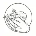 The world with hands and arms bows down to money tattoo design idea