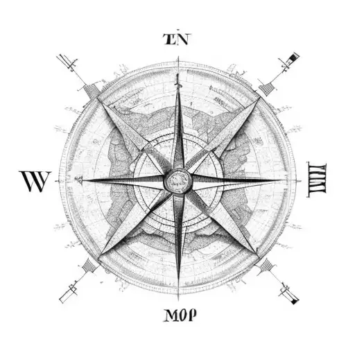 map with highlights for countries argentina, chile, uruguay, peru with a compass and a motorcycle f800 gs tattoo design idea