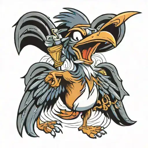 looney tunes road runner tattoo design idea