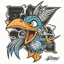 looney tunes road runner tattoo design idea