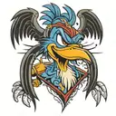 looney tunes road runner tattoo design idea