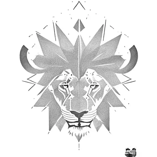 Combine the FC Barcelona logo with a lion symbolizing strength and power. tattoo design idea