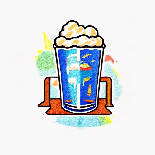 pint of beer next to a ziplock bag tattoo design idea