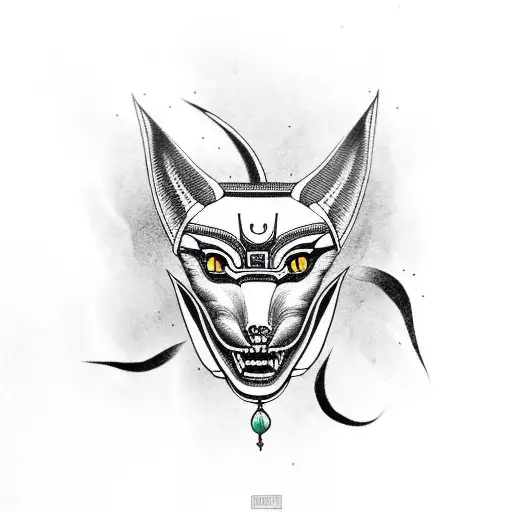 Anubis, emo, drain tattoo design idea