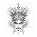 prince crown  tattoo design idea