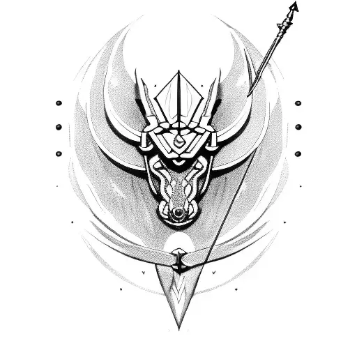 Sagittarius king 333  tattoo design idea