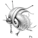 turbo snail with beatheat and the date 23/08/2023 tattoo design idea