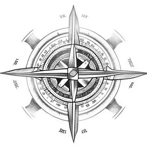 Viking compass tattoo design idea