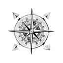 Viking compass tattoo design idea