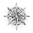 Viking compass tattoo design idea