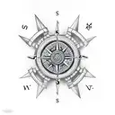 Viking compass tattoo design idea
