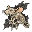 Rat crystals libra tattoo design idea