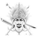 lord karna tattoo design idea
