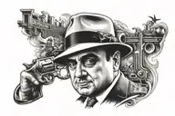 Al Capone tattoo design idea