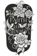 faith love loyalty tattoo design idea