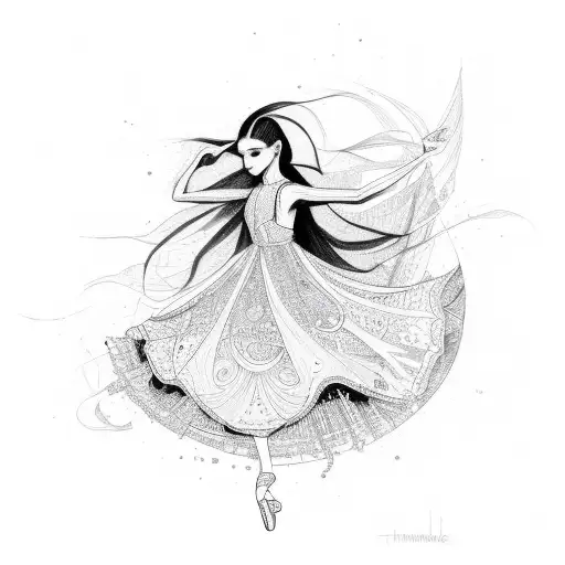 dance trauma tattoo design idea