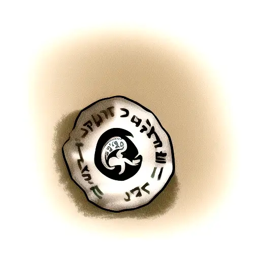 A Spartan shield with Sparta symbol tattoo design idea