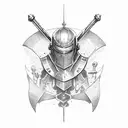 the crusader tattoo design idea