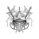 the crusader tattoo design idea