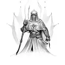 the crusader tattoo design idea