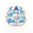 Buddha tattoo design idea