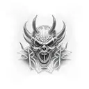 devil kid tattoo design idea