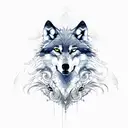 wolf and phoenix tattoo design idea