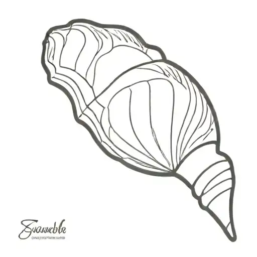 sea shell tattoo design idea