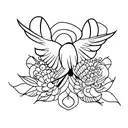 bluebird in flight tattoo design idea