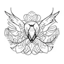 bluebird in flight tattoo design idea
