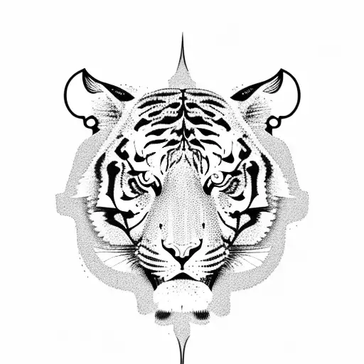 Tiger tattoo design idea