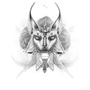 Anubis tattoo design idea