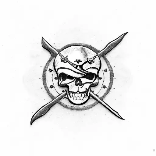 pirate flag tattoo design idea