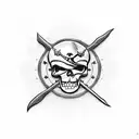 pirate flag tattoo design idea
