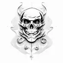 pirate flag tattoo design idea