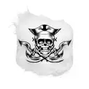 pirate flag tattoo design idea
