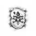 pirate flag tattoo design idea