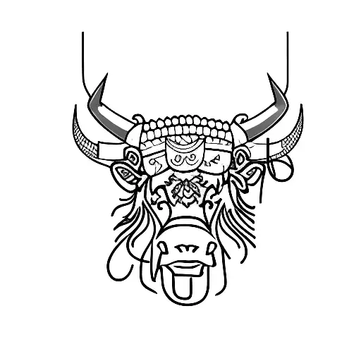 Spanish bull for men tattoo design idea