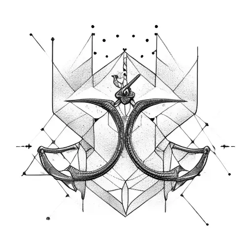 2 sagittarius sign, 1 aries sign,  1 libra sign tattoo design idea