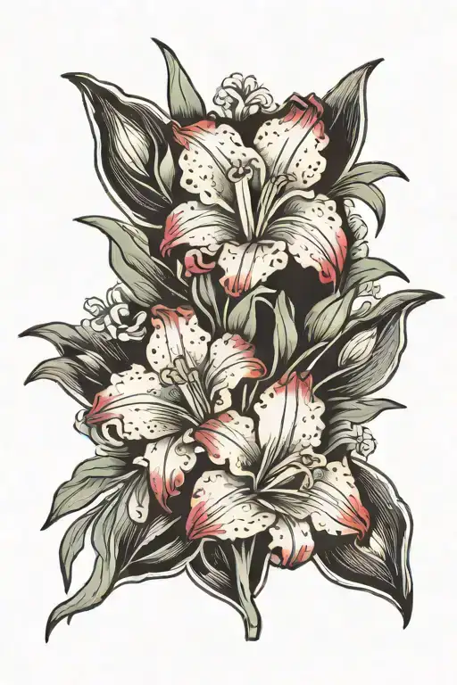 gladioli tattoo design idea