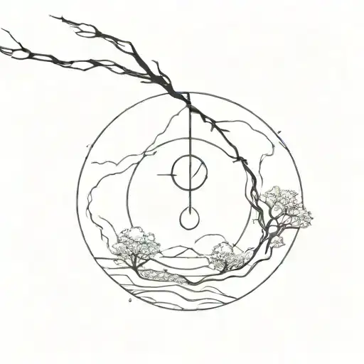 pendulum, nature,, life, hurt, feeling tattoo design idea