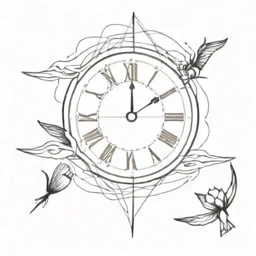 pendulum, time flys by, enjoy life, hurt, feeling tattoo design idea