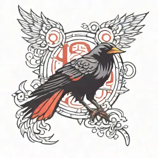 Crow Itachi Uchiha  tattoo design idea