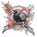 Crow Itachi Uchiha  tattoo design idea