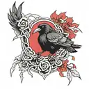 Crow Itachi Uchiha  tattoo design idea