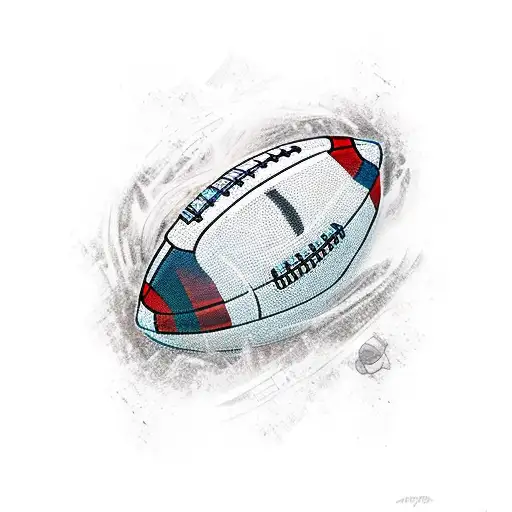 American football tattoo design idea