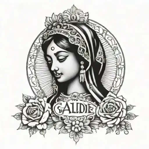 name guadalupe tattoo design idea
