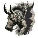 zeus vs anubis tattoo design idea